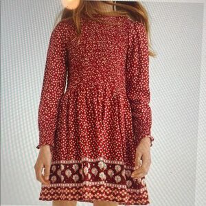 Mayoral girls rust smocked dress sz 10